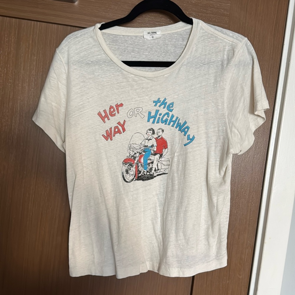 Re/done her way or the highway tee